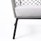 Armen Living Marco Indoor Outdoor Steel Lounge Chair with Gray Rope and Gray Cushion LCMPCHGRY - alternate 2
